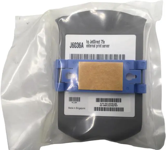 Alt view image 6 of 7 - HP JetDirect 75x External Print Server J6036A w/AC Adapter & USB/Network Cables