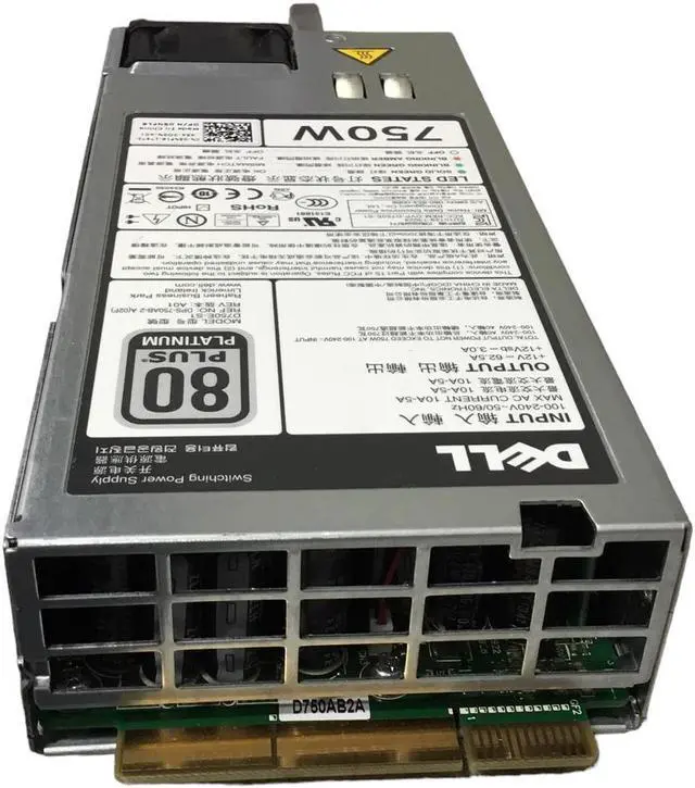 Alt view image 3 of 7 - Dell 750W 80 Plus Platinum Power Supply PSU 05NF18 for PowerEdge