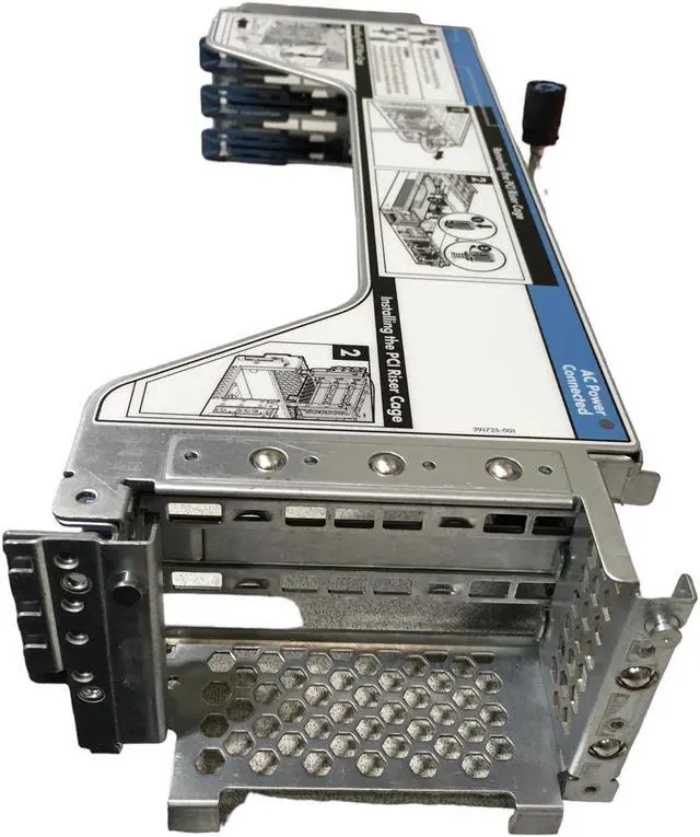 Alt view image 3 of 7 - HP ProLiant DL380 G5 PCI-E Riser Card With Cage 408786-001 012519-001 391725-001