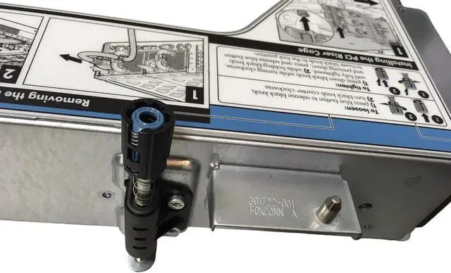 Alt view image 5 of 7 - HP ProLiant DL380 G5 PCI-E Riser Card With Cage 408786-001 012519-001 391725-001