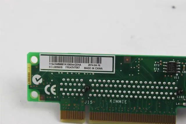 Alt view image 2 of 3 - IBM X3550 M2 SAS/SATA Riser Card w/ USB Reader 43V7067