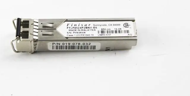 Alt view image 2 of 3 - Finisar FTLF8524P2BNV-E6 Server Transceiver Module 4Gb SFP 500m SW FC & GbE Gigabit Ethernet 019-078-032
