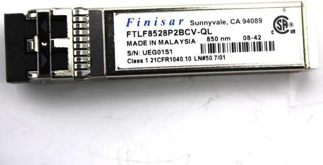 Alt view image 3 of 3 - Finisar QLE2562 Server Optical Transceiver Module 8GB Fibre Channel SFP+ 150m FTLF8528P2BCV-QL