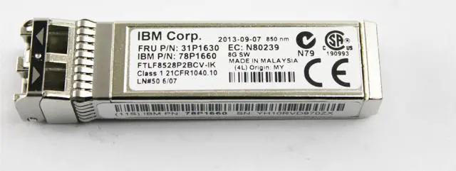 Alt view image 3 of 3 - IBM Server 8GBp/s Optical Transceiver Module 31P1630 78P1660 FTLF8528P2BCV-IK