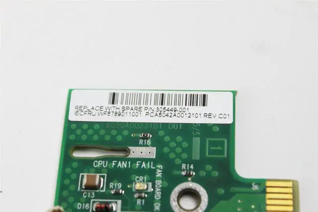 Alt view image 3 of 3 - HP Proliant DL360 G3 Server 4-Port 8-Pin Processor Fan Module Power Distribution Board 305449-001 1395A0023101