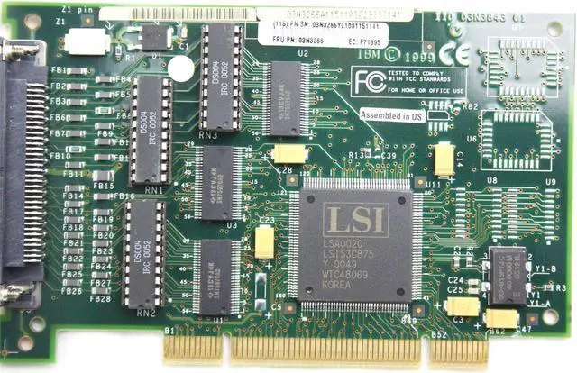 Alt view image 2 of 3 - IBM pSeries 4-U High Profile PCI Differential SCSI Adapter Controller Card 03N3266