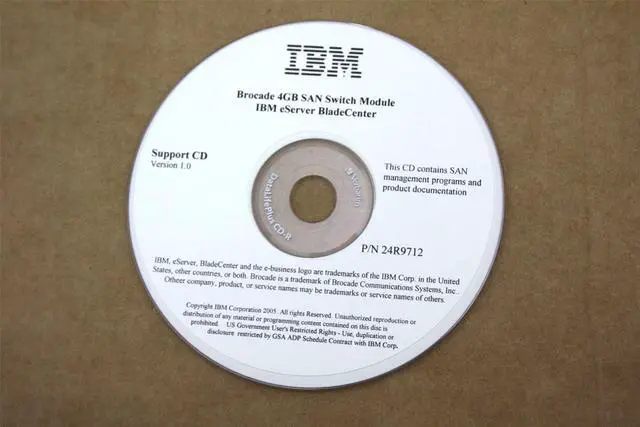 Main image of IBM eServer BladeCenter Server Brocade 4GB SAN Switch Module Software Disc 24R9712