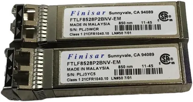 Main image of LOT OF 2 FINISAR, FTLF8528P2BNV-EM, 8 GBIT SFP+ TRANSCEIVER