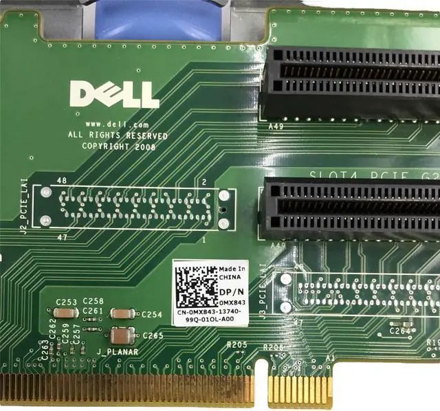 Alt view image 2 of 4 - Dell PowerEdge R710 Series Server PCI-E Riser Board Only MX843 0MX843 With Bracket