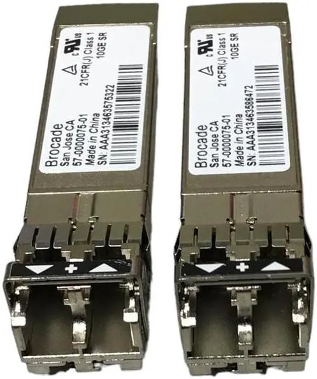 Alt view image 2 of 3 - LOT OF (2) IBM Brocade 46C9297 46C9246 10GB SFP+ Virtual Fabric SR Optical Transceiver