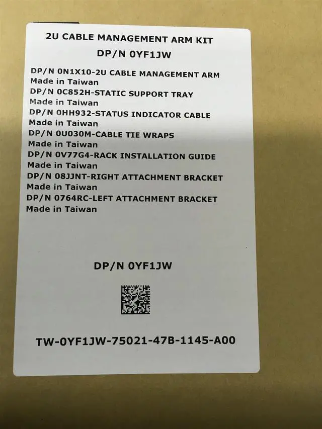Alt view image 2 of 3 - NEW! 2U Cable Management Arm Kit DP/N 0YF1JW for Dell PowerEdge R720 R730 R820