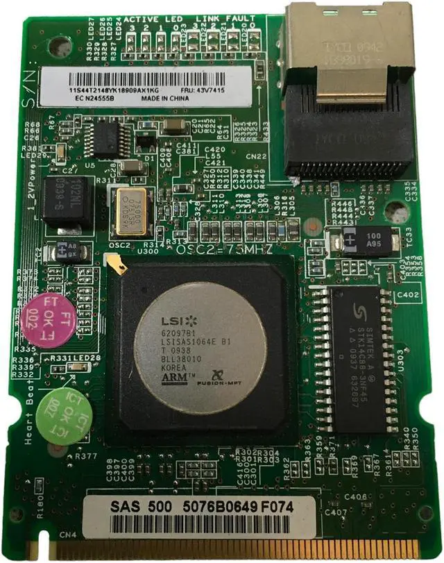 Alt view image 2 of 4 - IBM ServeRAID-BR10il SAS/SATA RAID Controller- 43V7415