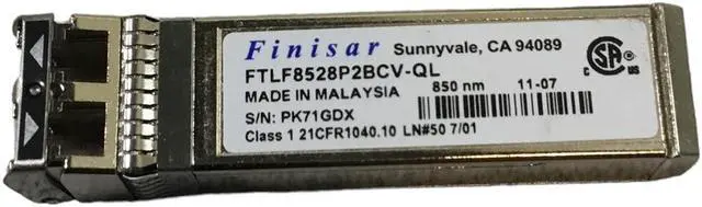 Alt view image 2 of 4 - Lot of 3 Finisar QLE2562 Server Optical Transceiver Module 8GB Fibre Channel SFP+ 150m FTLF8528P2BCV-QL