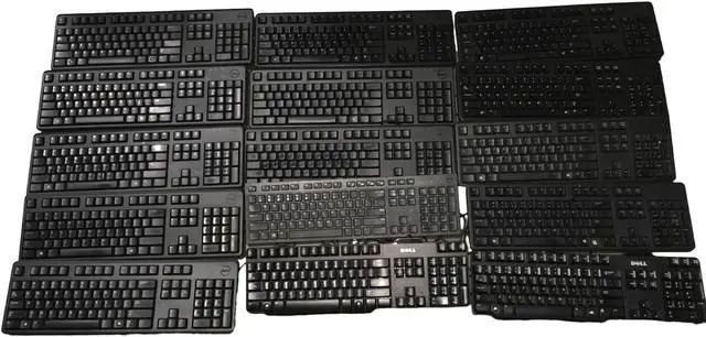 Main image of LOT of 25x MIX OF DELL, USB Keyboard