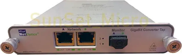 Main image of Net Optics GigaBit Copper to Fiber Converter Tap TX/SX CVT-GCU/SX With 2 AC/Adapters