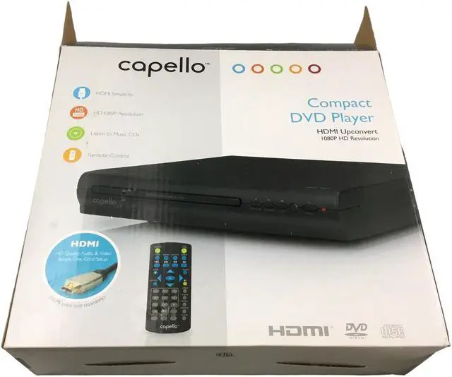 Alt view image 4 of 7 - Capello Model CVD2216BLK Compact DVD Player HDMI Upconvert 1080P HD Resolution