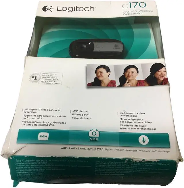 Main image of NEW! Logitech C170 USB WebCam V-U0026 860-000379 "Damage box"