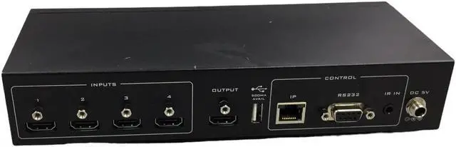 Alt view image 2 of 7 - Hall Research SW-HD-4, 4-Port HDMI Fast Switch with IP/RS-232/IR Control