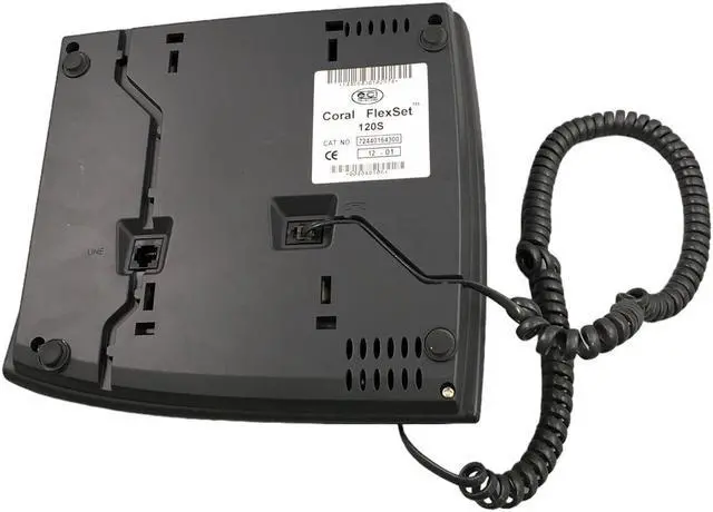 Alt view image 4 of 4 - Tadiran Coral FlexSet 120S Charcoal Grey 10-Button Set Speakerphone FlexiCom