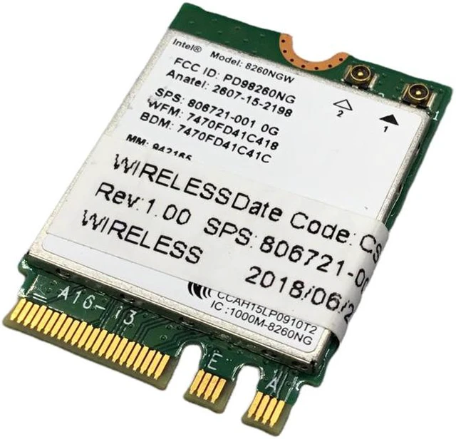 Main image of HP ProBook 650 G2 Wireless WiFi Bluetooth Card 8260NGW 806721-001