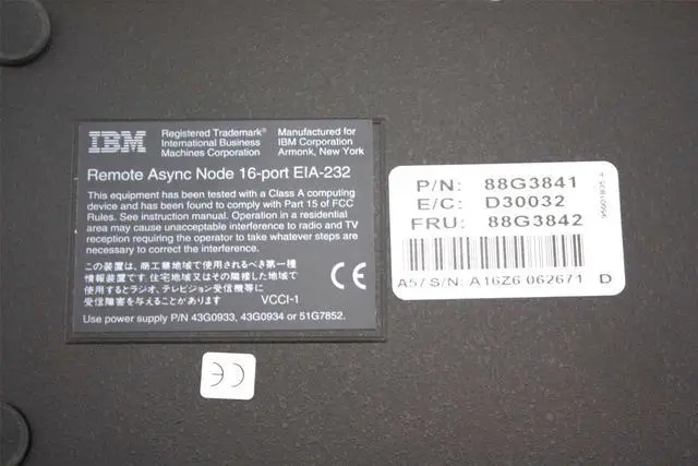 Alt view image 2 of 3 - IBM pSeries RS/6000 16-Port Remote Async Node RAN Hub W/O AC Adapter 88G3842 88G3841 D30032