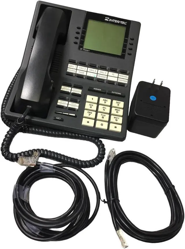 Main image of INTER-TEL 770.4500 IP Executive W/ Ethernet Cable, Curly Cord, Adapter 770.4500