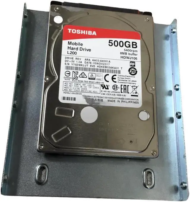 Alt view image 3 of 6 - Toshiba L200 HDWJ105 ARA AA03/AX001A 500GB Hard Drive 2.5"