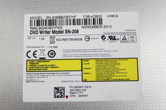 Alt view image 3 of 3 - Dell Inspiron 2320 3520 Latitude E5420 5720 Laptop CD/DVD-RW SATA Optical Drive 0X5RWY X5RWY