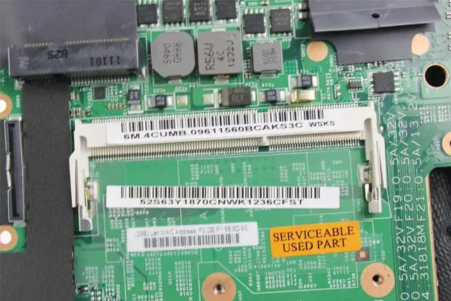 Alt view image 4 of 5 - Lenovo ThinkPad T510 T510i  Motherboard Laptop 63Y1870 48.4CU03.031 63Y1579 75Y4107 75Y4052  63Y1865 63y1495