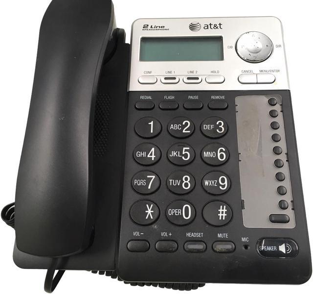 At&t cd4930 corded phone with answering system and caller good id, black