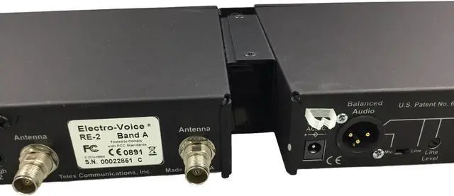 Alt view image 7 of 7 - 2-Electro-Voice RE-2 Band A ClearScan Microphone Wireless Receiver