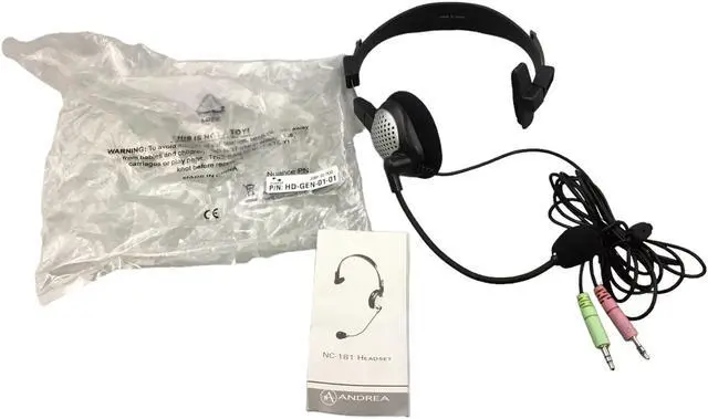 Alt view image 2 of 3 - Andrea Model NC-181 Black Headband Headset With Microphone