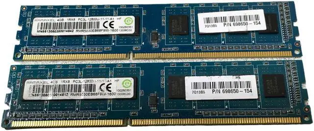 Main image of Ramaxel 8GB (2x4GB) RMR5030EB68F9W-1600 PC3-12800 DDR3 1600MHz Desktop Memory