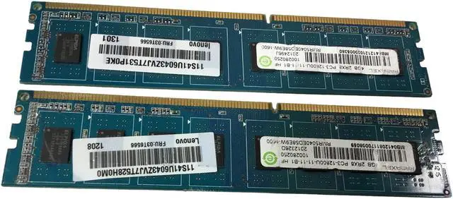 Alt view image 2 of 3 - LOT OF 2 Ramaxel (2x4GB) DDR3 PC3-12800U,RMR5040ED58E9W DELL HP LENOVO ACER Desktop Memory