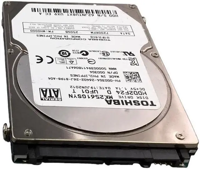 Alt view image 4 of 4 - Toshiba HDD2F24 250GB Internal 7200RPM 2.5" (MK2561GSYN) HDD