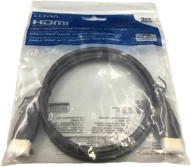 Alt view image 3 of 5 - Ultra HDMI U12-43030 Male-To-Male High speed HDMI cable W/ Ethernet 3FT. 0.9m. New!