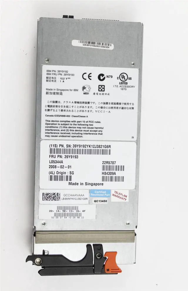 Alt view image 3 of 3 - Genuine IBM Bladecenter Server 4-Port SAS Connectivity Module 39Y9192 39Y9193