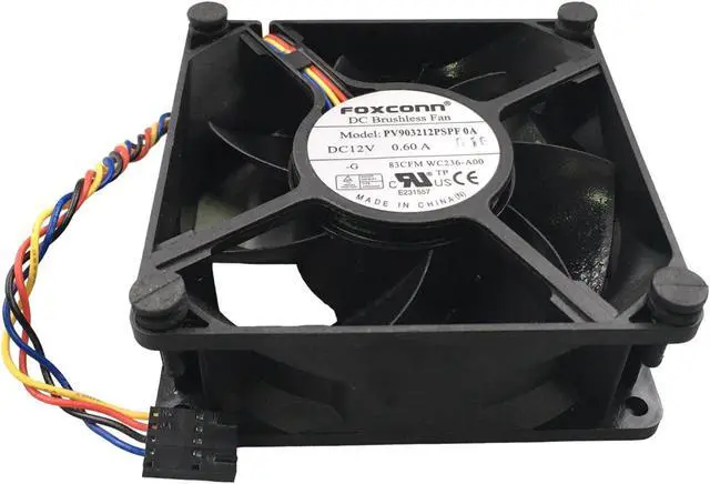 Alt view image 3 of 7 - FoxConn PV903212PSPF 0A 0.60A 12V DC Brushless Fan 83CFM 0WC236 5 pin (L-O)