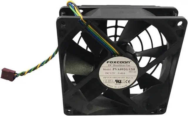 Alt view image 3 of 6 - OEM HP 8200 8300 Z220 705 Foxconn DC Brushless 12V 4 Pin Fan 92 x 25 PVA092G12H