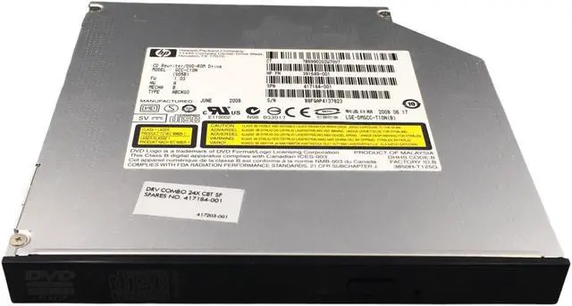 Alt view image 3 of 7 - HP 417184-001 CD Rewritter/DVD-ROM Drive GCC-C10N S05B ABCKGO DRV 24X