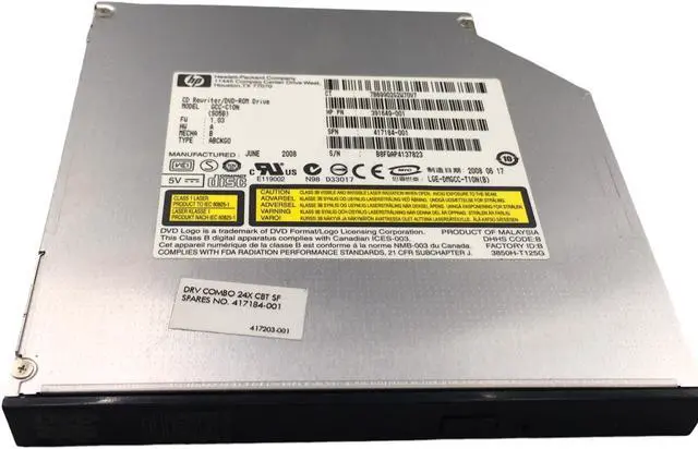 Main image of HP 417184-001 CD Rewritter/DVD-ROM Drive GCC-C10N S05B ABCKGO DRV 24X