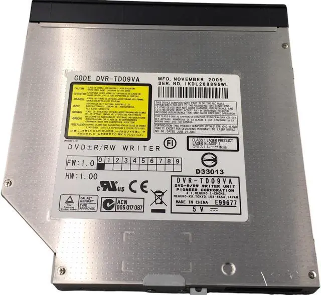 Alt view image 2 of 7 - PIONEER MODEL DVR-TD09VA (73Z) DVD Player Burner DVD±R/RW WRITER