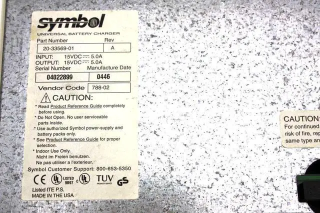 Alt view image 2 of 3 - Symbol UBC2000 Universal Battery Charger 4 Bay Base Only W/O AC Adapter 20-33569-01