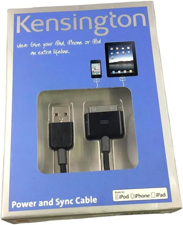 Alt view image 3 of 5 - Kensington Power and Sync Cable (iPod, iPhone, iPad) B1036A