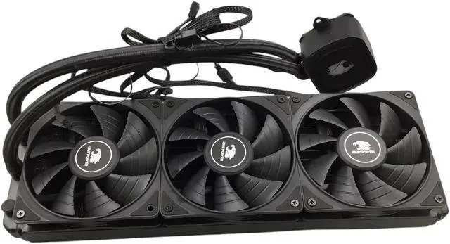 Main image of iBUYPOWER - AW4 360mm Radiator CPU Liquid Cooler (3 x 120mm Core Fans) with RGB Display - Black