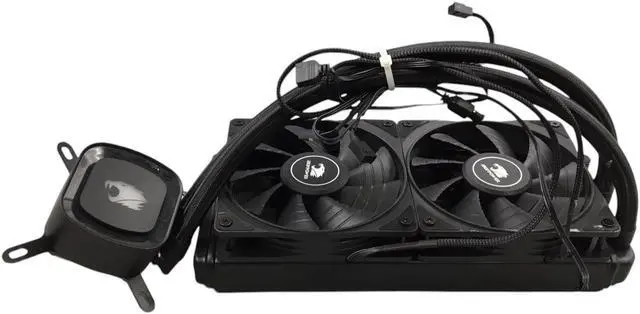 Alt view image 2 of 7 - iBUYPOWER-AW4 240mm Radiator CPU Liquid Cooler (2x120mm Core Fans) w/RGB- Black