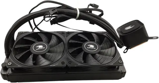 Main image of iBUYPOWER-AW4 240mm Radiator CPU Liquid Cooler (2x120mm Core Fans) w/RGB- Black