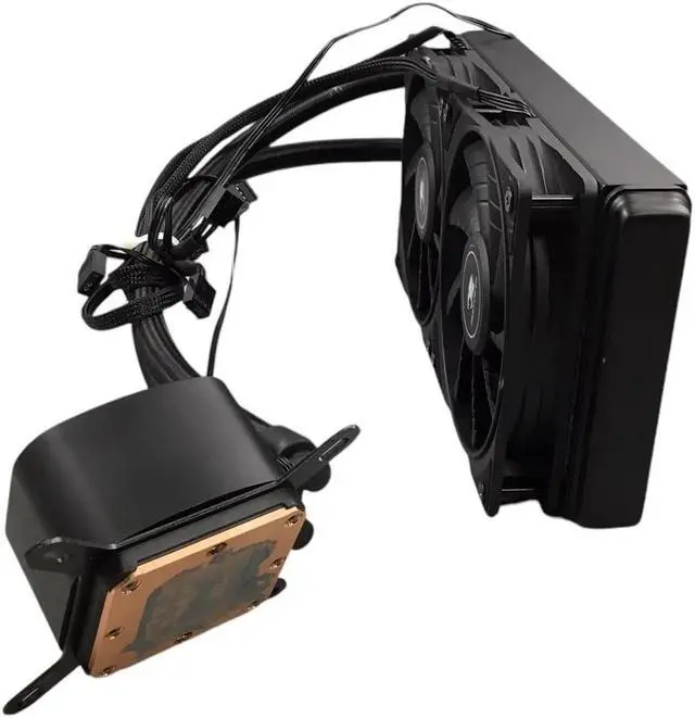 Alt view image 7 of 7 - iBUYPOWER-AW4 240mm Radiator CPU Liquid Cooler (2x120mm Core Fans) w/RGB- Black
