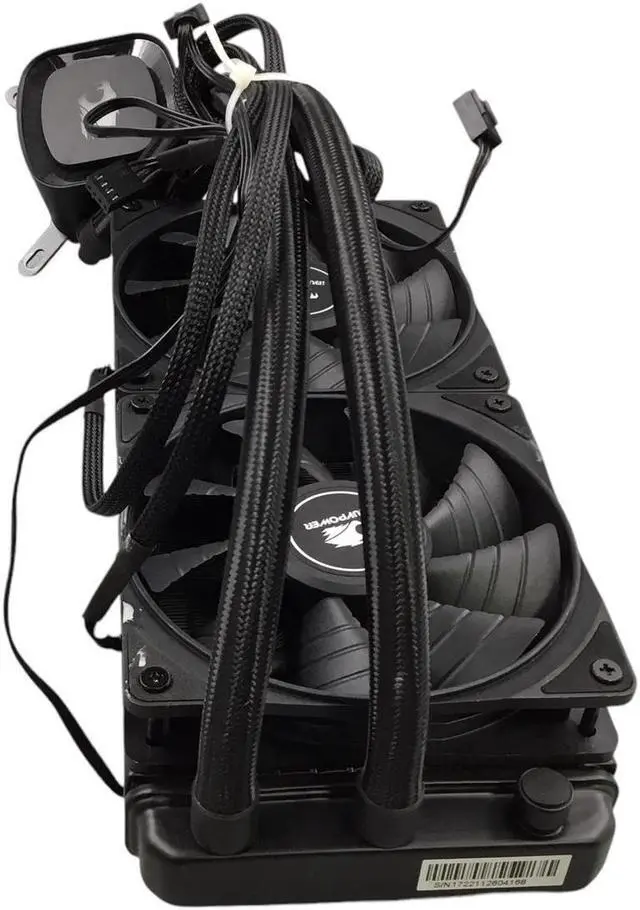 Alt view image 5 of 7 - iBUYPOWER-AW4 240mm Radiator CPU Liquid Cooler (2x120mm Core Fans) w/RGB- Black