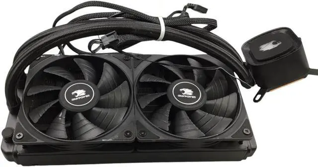 Alt view image 4 of 7 - iBUYPOWER-AW4 240mm Radiator CPU Liquid Cooler (2x120mm Core Fans) w/RGB- Black